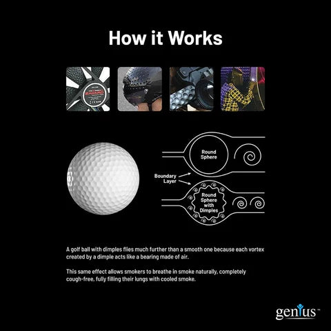 Genius Pipe Classic Dry Herb Pipe Patented Waterless Filtration