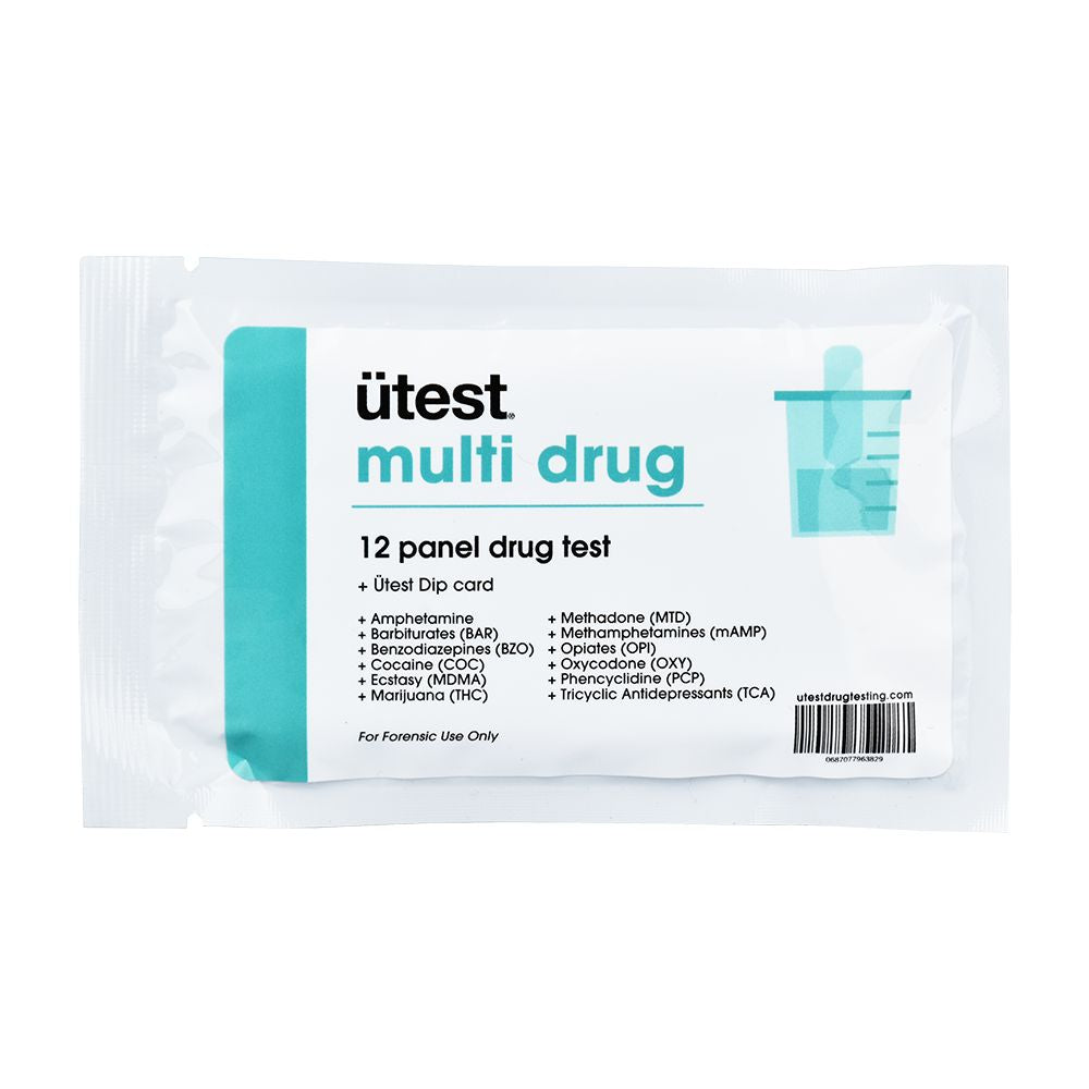 Utest 12 Panel Drug Screen Test - THC/COC/METH/OPI/PCP/BAR/BZO/MTD/OXY/AMP/TCA/MDMA