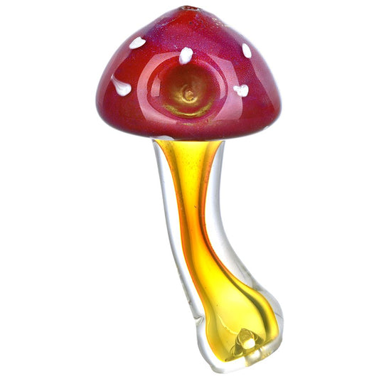 TheHigh Culture Amanita Mushroom Fumed Glass Hand Pipe - 4.75"