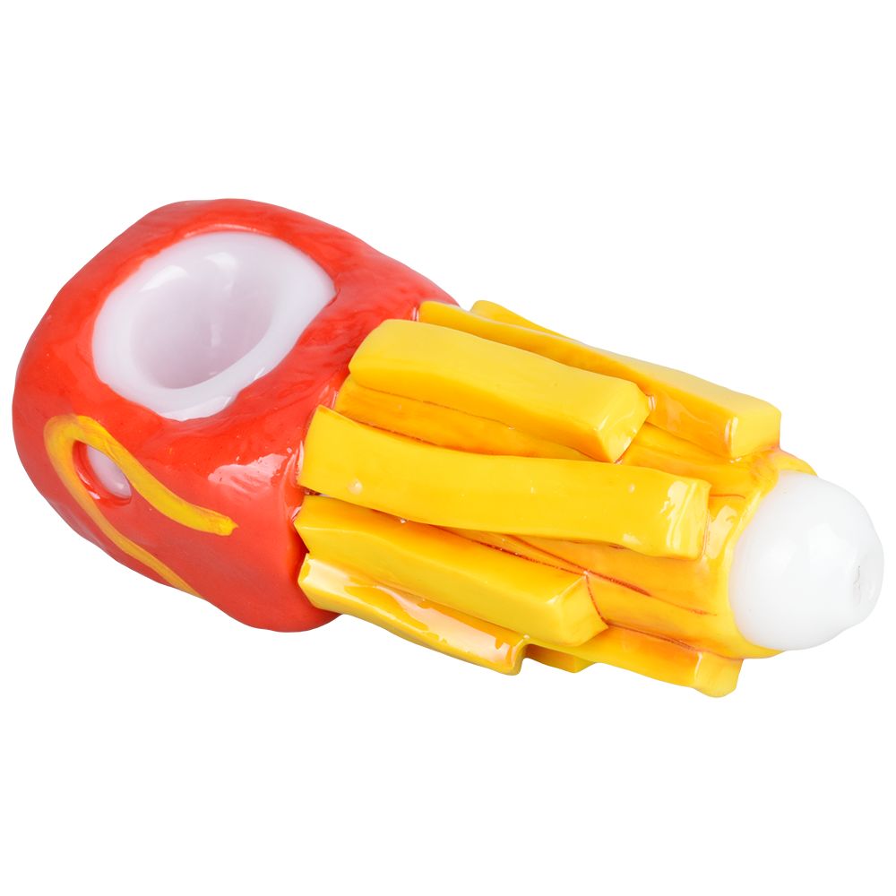 The High Culture Let's Get Fried Enamel on Glass Hand Pipe - 5.25"