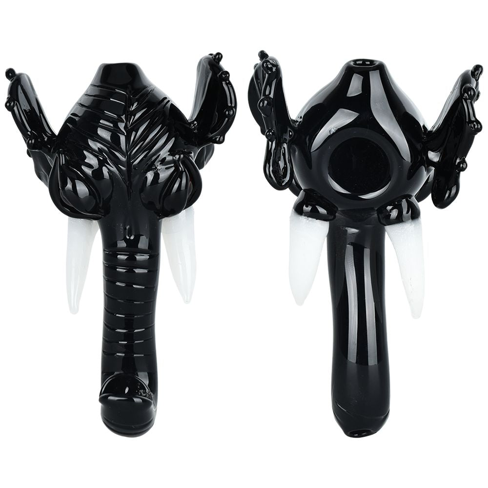 The High Culture Ominous Elephant Head Glass Hand Pipe - 5"