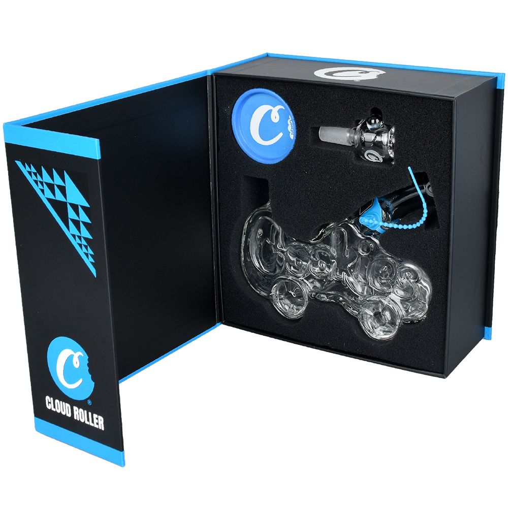 Cookies Cloud Roller Glass Water Pipe - 6.5" / 14mm F