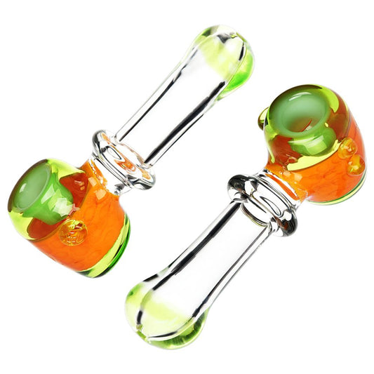 The HighCulture Blooming Slime Barrel Hammer Glass Hand Pipe - 4.75"