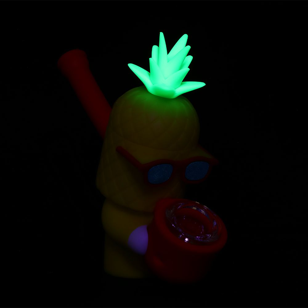 The High Culture Cool Guy Pineapple Secret Stash Silicone Hand Pipe - 4"