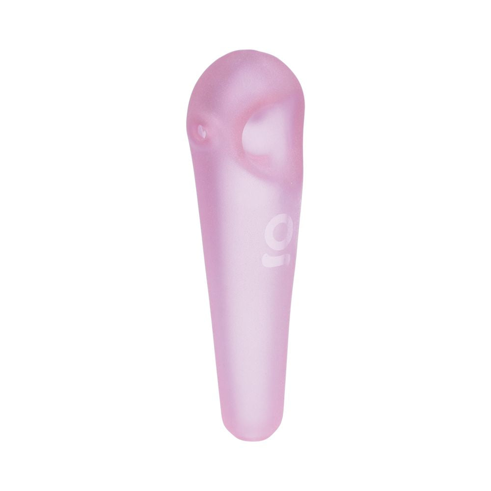 ONGROK Teardrop Sandblasted Glass Spoon Pipe | 4"