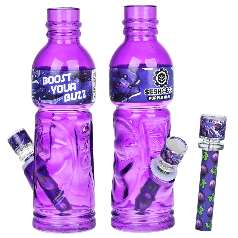 SeshGear Terpade Beverage Bottle Glass Water Pipe | 9.5" | 14mm F