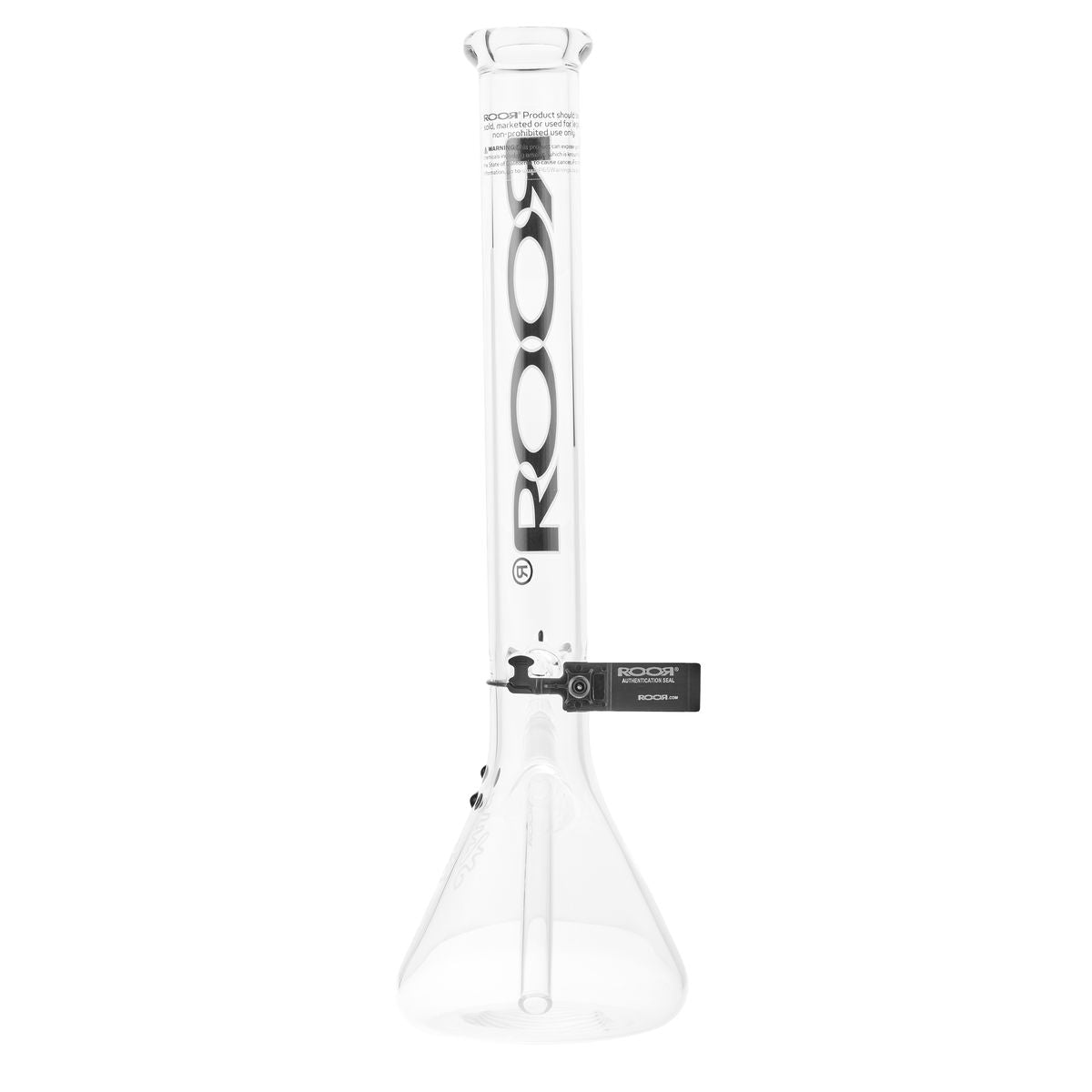 RooR 18" 19mm Classic Beaker Water Pipe - Black/White Logo