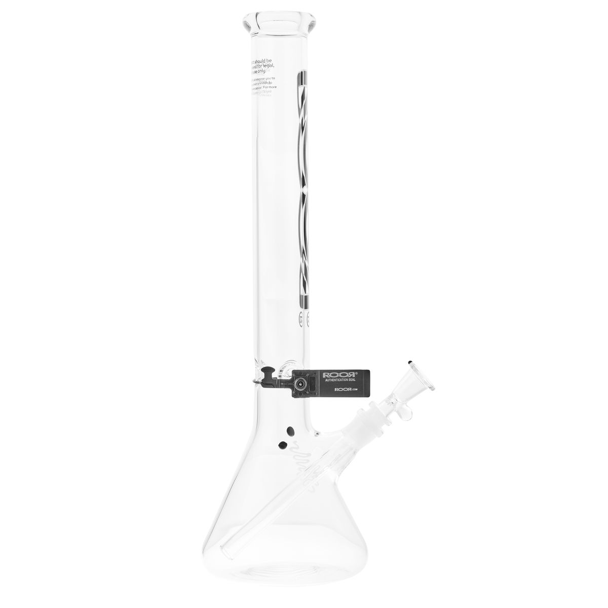 RooR 18" 19mm Classic Beaker Water Pipe - Black/White Logo