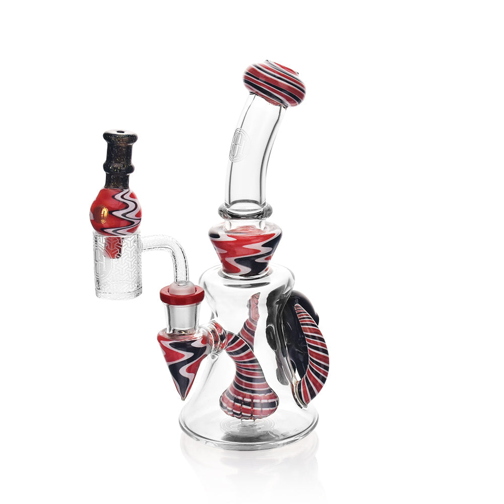 High Society Tulu Premium Wig Wag Concentrate Rig (Red & Black)