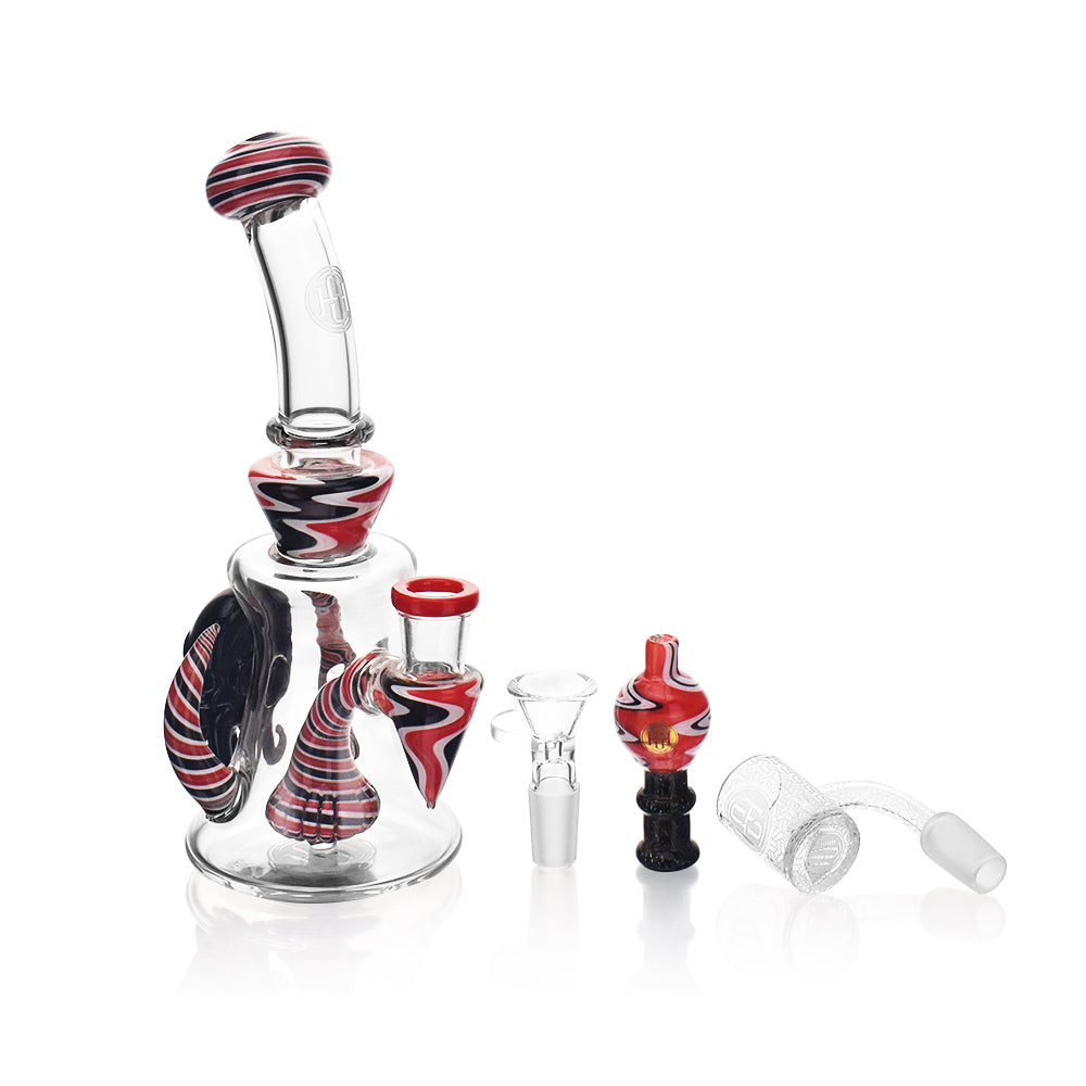 High Society Tulu Premium Wig Wag Concentrate Rig (Red & Black)