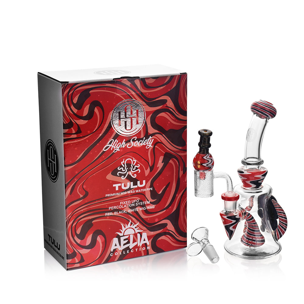 High Society Tulu Premium Wig Wag Concentrate Rig (Red & Black)