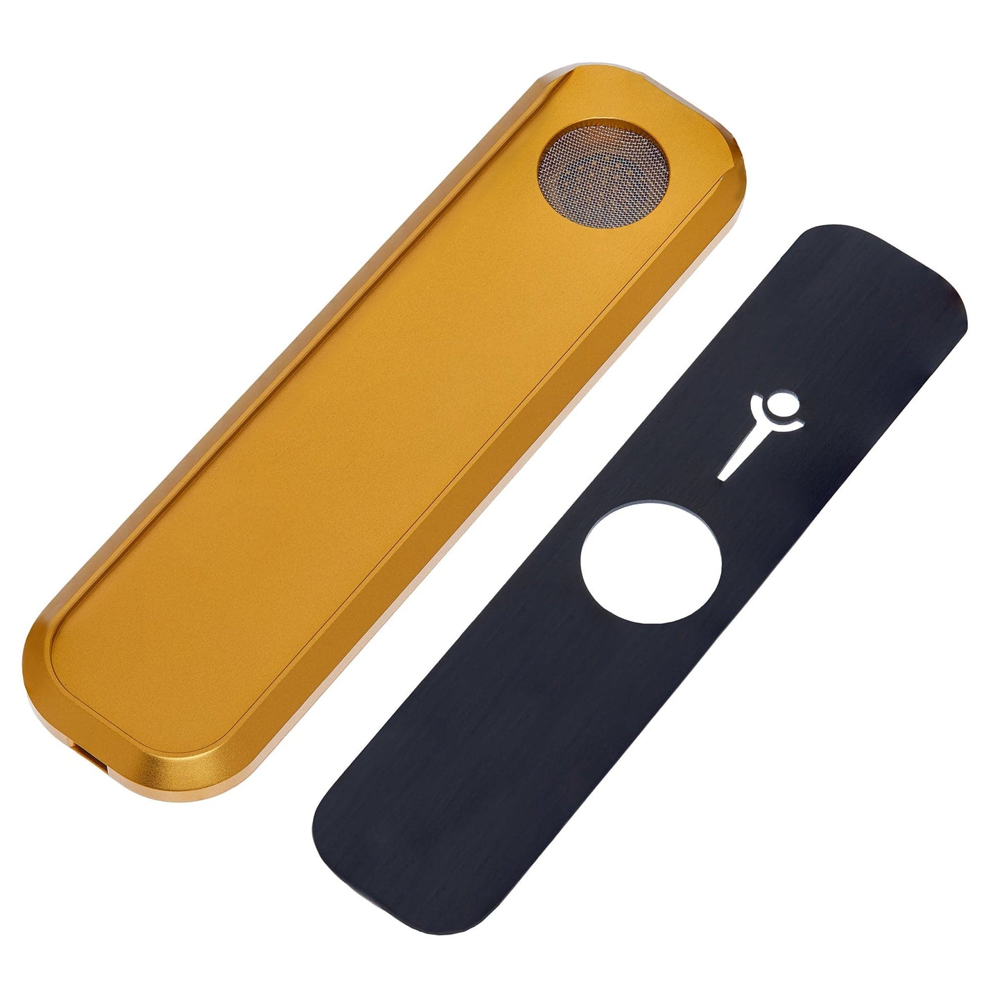 Genius Smoking Dry Herb Smoking Pipe Mini - Gold Patented air cooling system