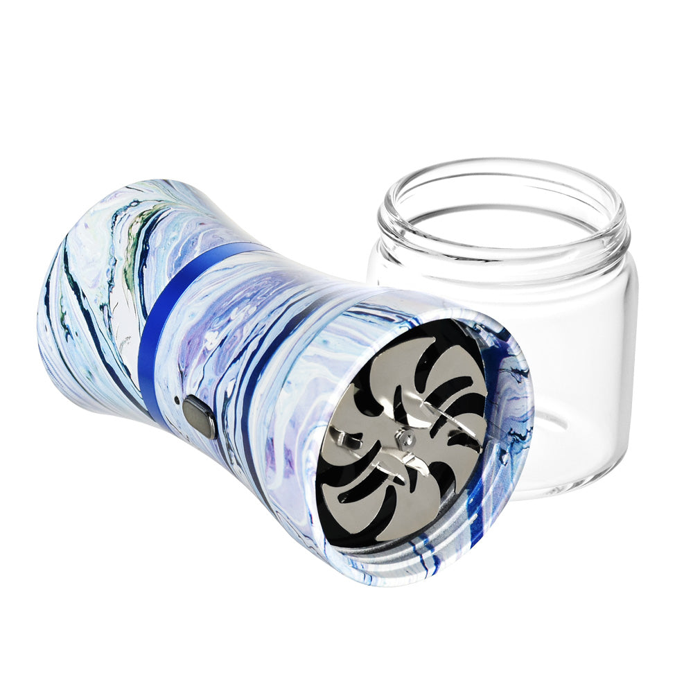 Pulsar King Kut Portable Electric Herb Grinder | Marble Open