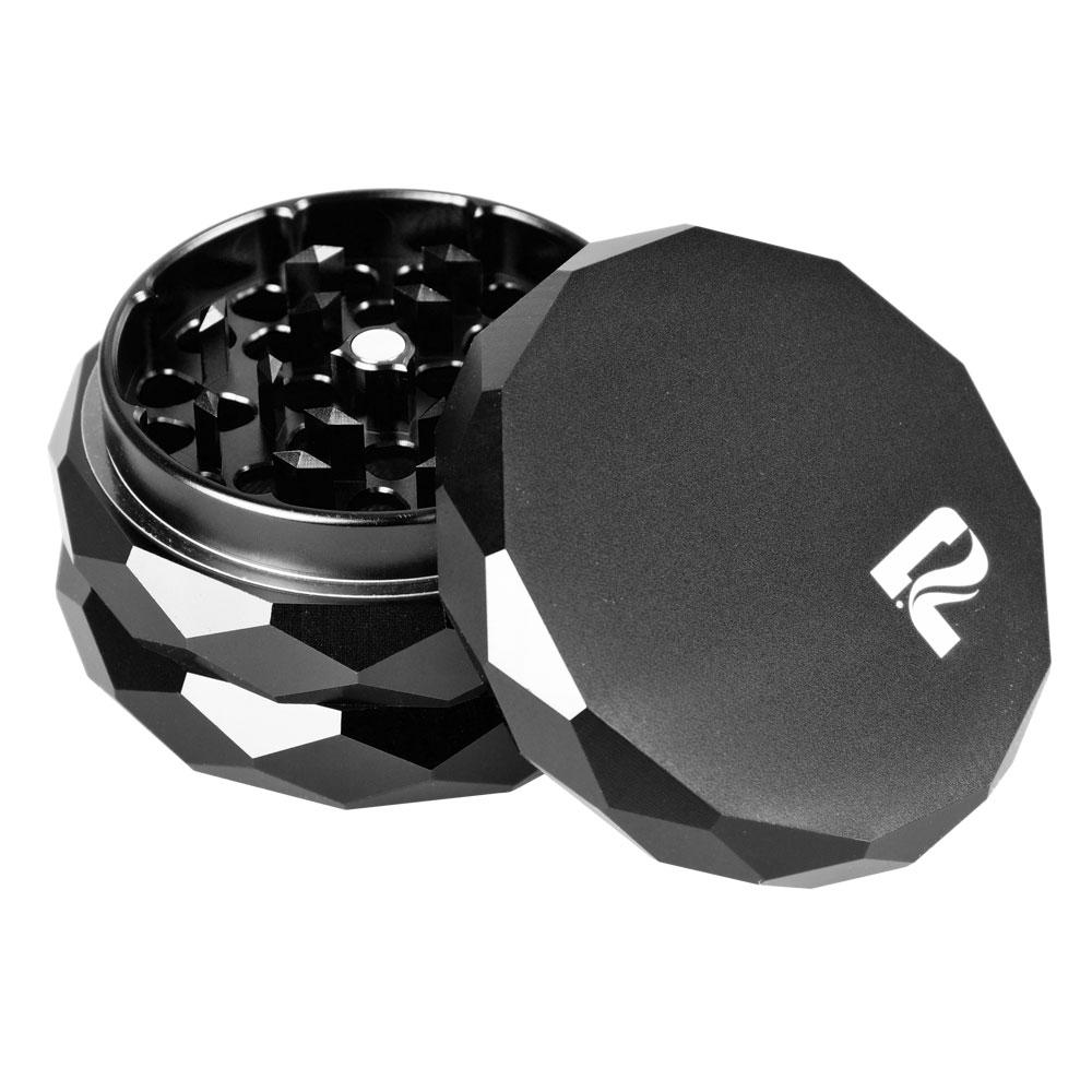 Pulsar Diamond Faceted Aluminum Herb Grinder | Black