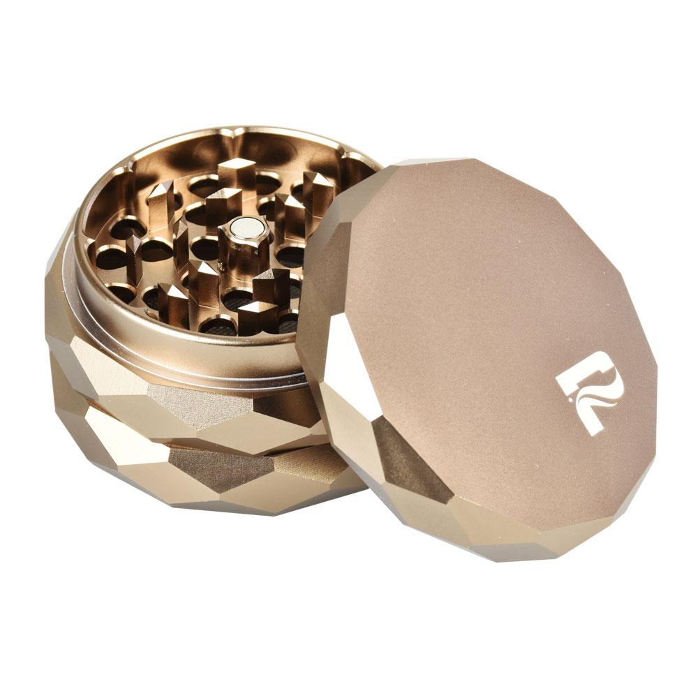 Pulsar Diamond Faceted Aluminum Herb Grinder | Bronze
