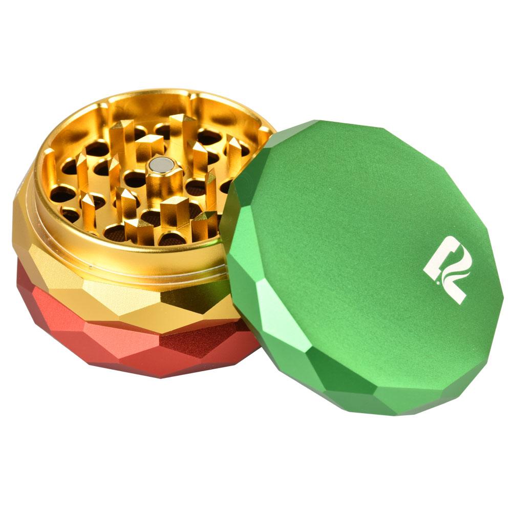 Pulsar Diamond Faceted Aluminum Herb Grinder | Rasta