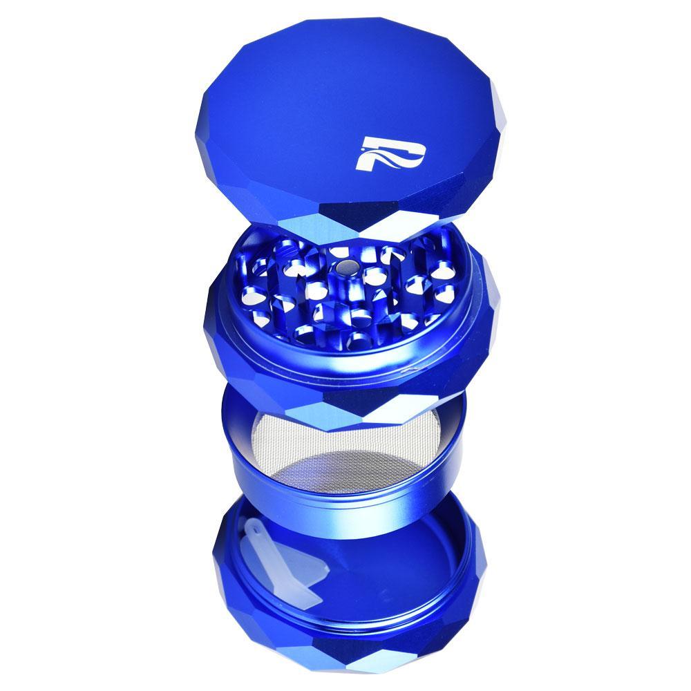 Pulsar Diamond Faceted Aluminum Herb Grinder | Exploded View