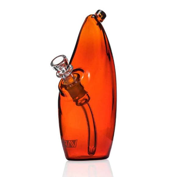 Grav Rain Bubbler - Amber Ergonomic Smoking Pipe Bong