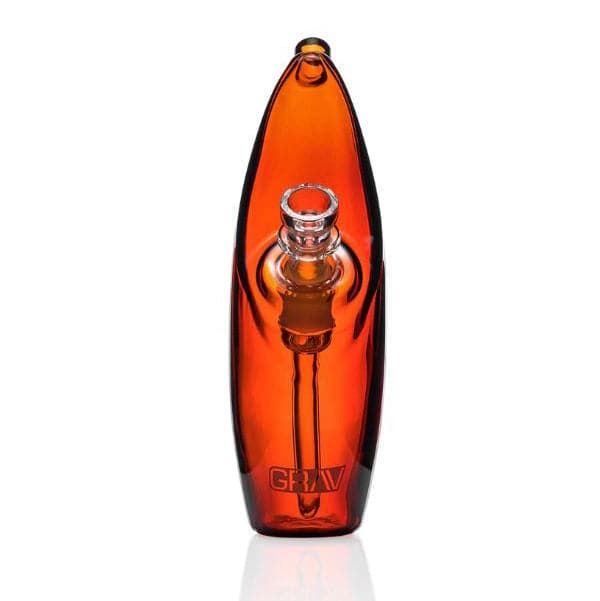 Grav Rain Bubbler - Amber Ergonomic Smoking Pipe Bong