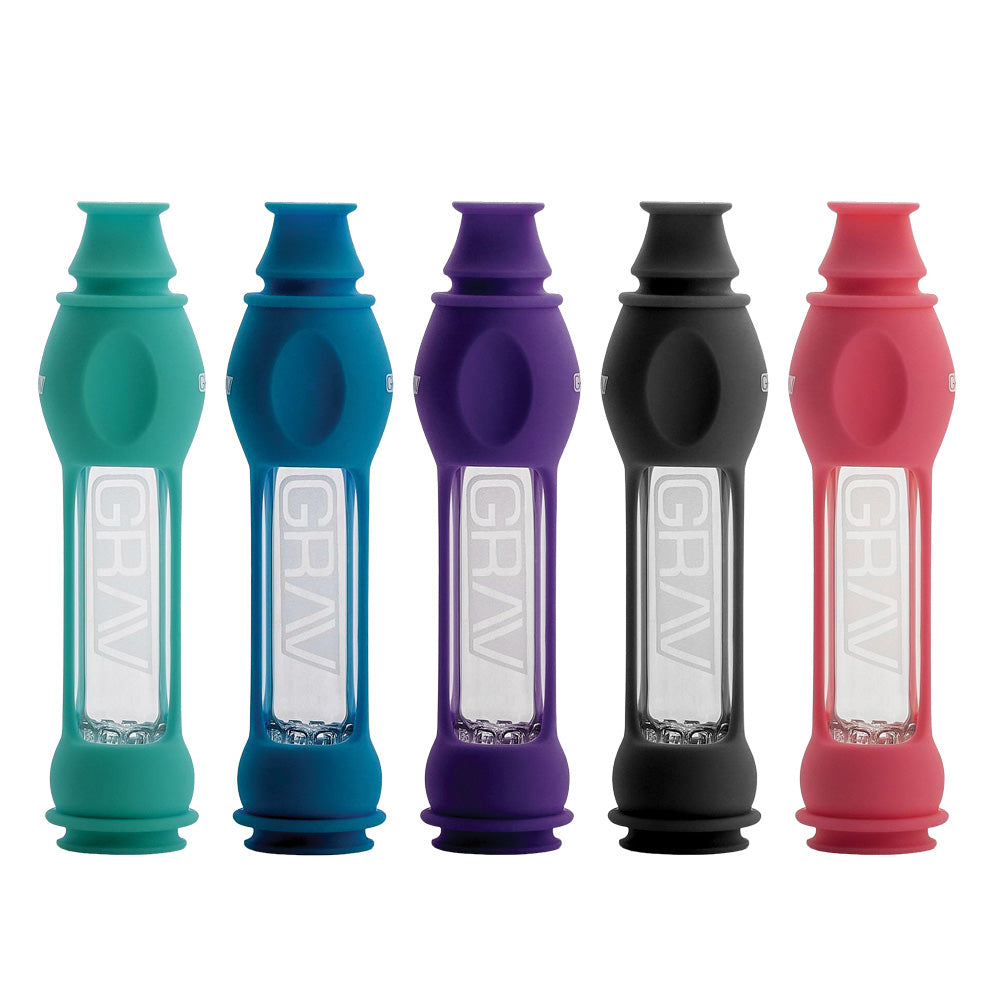Grav Labs Silicone Octo-Taster Pipe- 4" / 16mm / ash catcher mouthpiece