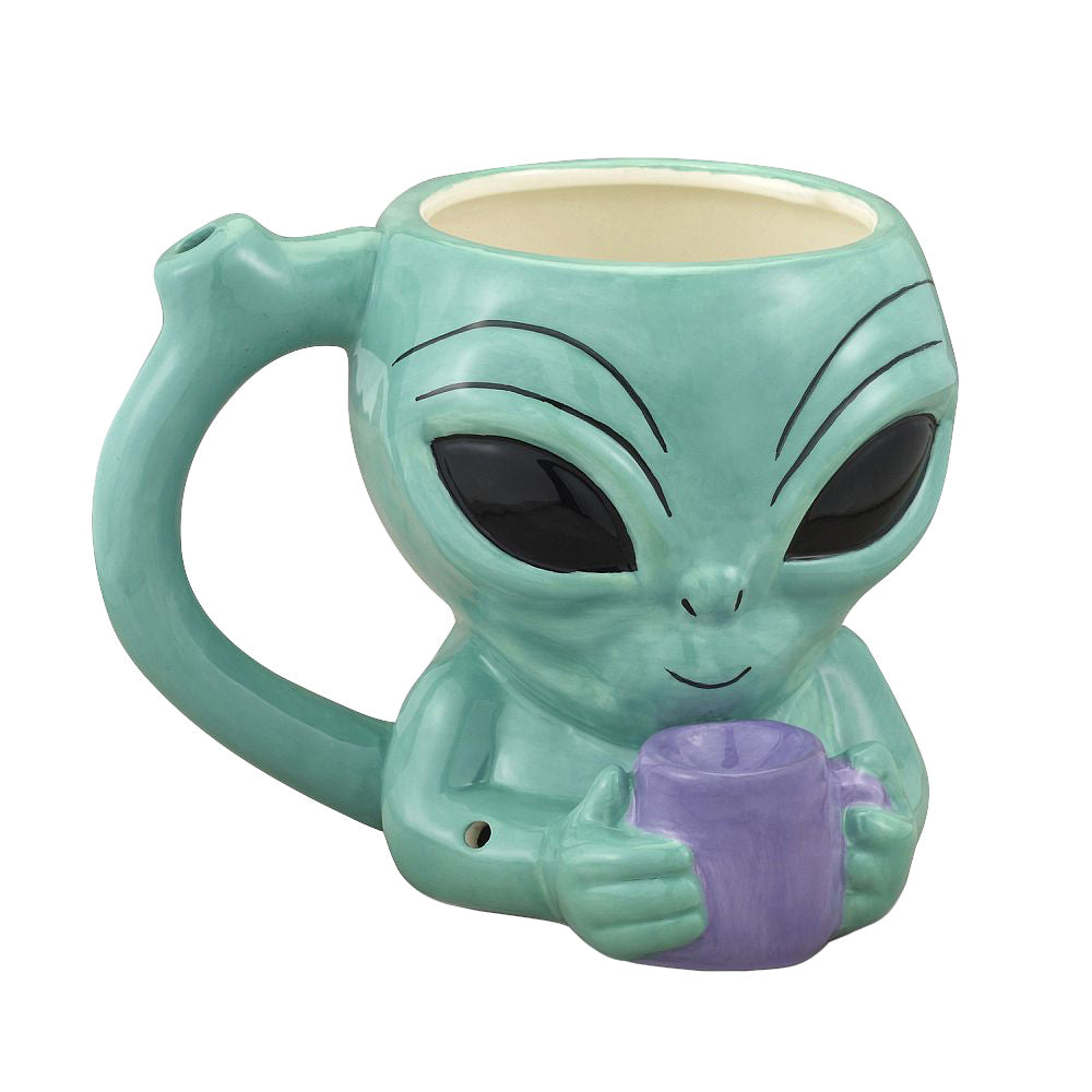 The High Culture  Alien Ceramic Pipe Mug - 12oz
