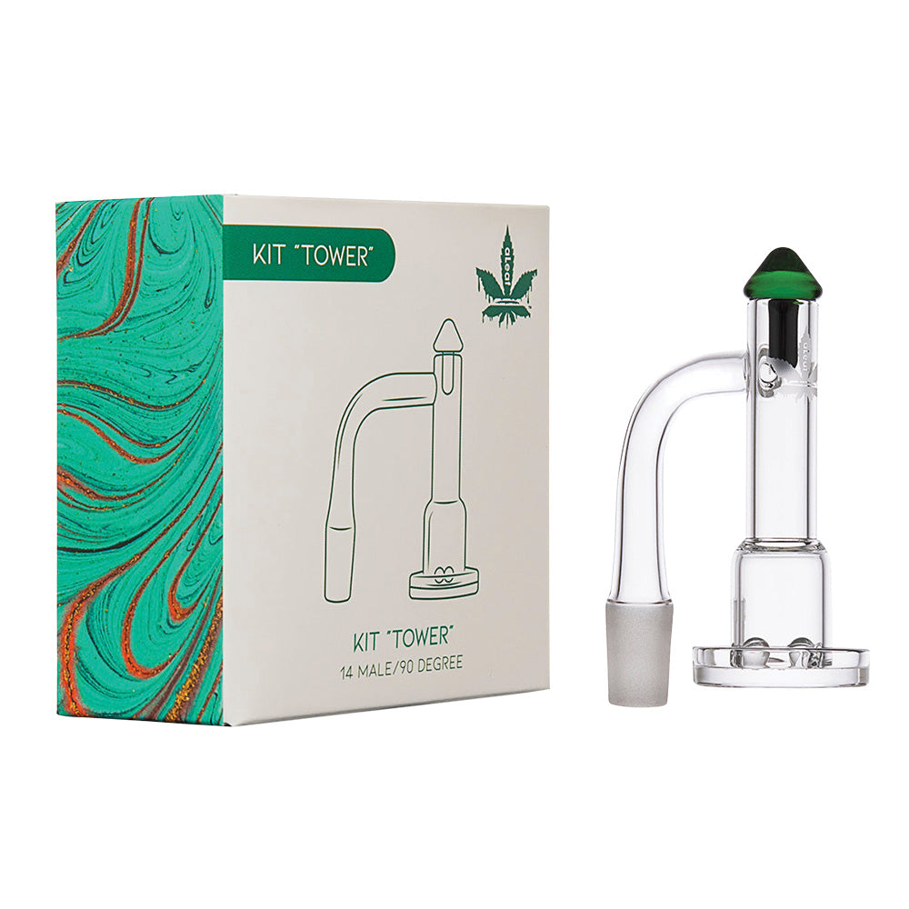 Aleaf Tower Quartz Banger Spinner Kit - 14mm M/90 Degree