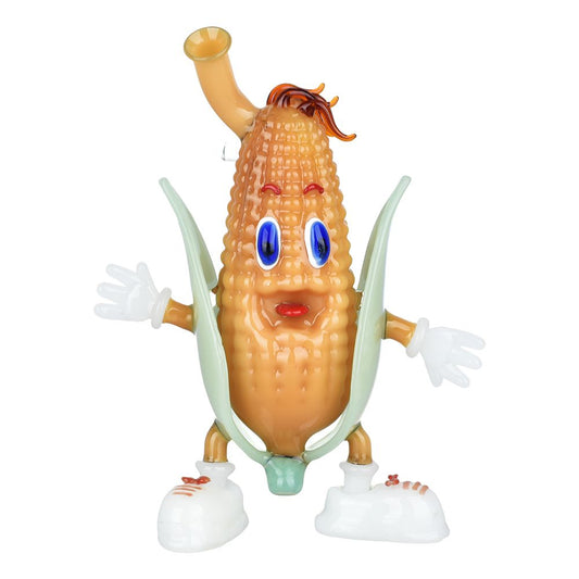 The High Culture Red Headed Corn Child Glass Water Pipe - 7" / 14mm F