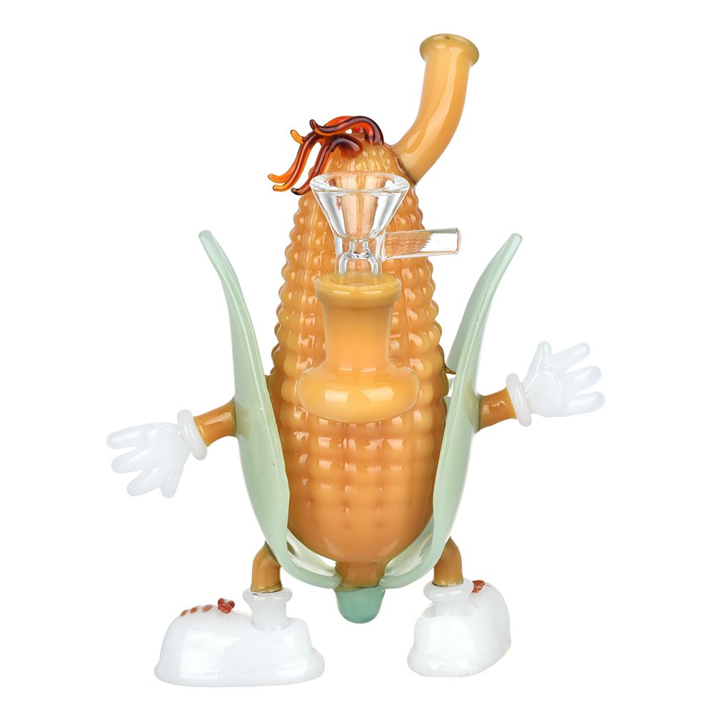The High Culture Red Headed Corn Child Glass Water Pipe - 7" / 14mm F
