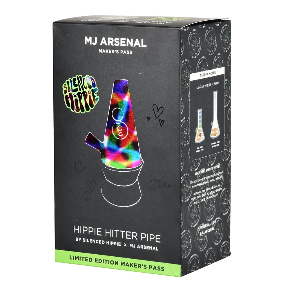 MJ Arsenal Hippie Hitter Glass Water Pipe - 8.75" / 14mm F / LE