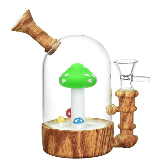 The High Culture Shroom Family Bell Jar Water Pipe - 5.5" / 14mm F