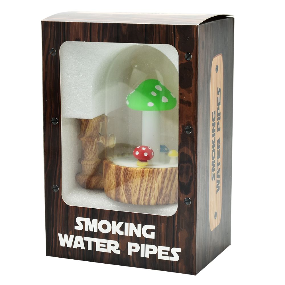 The High Culture Shroom Family Bell Jar Water Pipe - 5.5" / 14mm F
