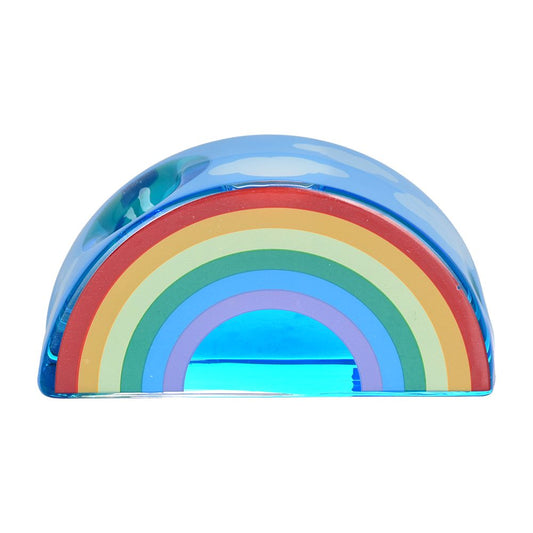 The High Culture Rainbow Glycerin Glass Hand Pipe - 4.25"