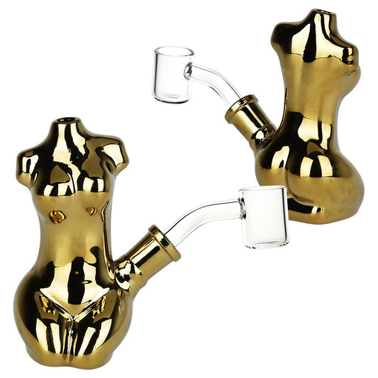 The High Culture Buxom Body Electroplated Glass Dab Rig - 4.25" / 14mm F