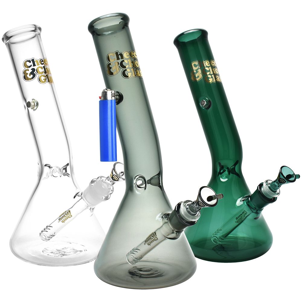 Cheech & Chong Glass Basketball Jones Chillax Beaker Water Pipe | 12" | 14mm F | Licensed Gift Box Included