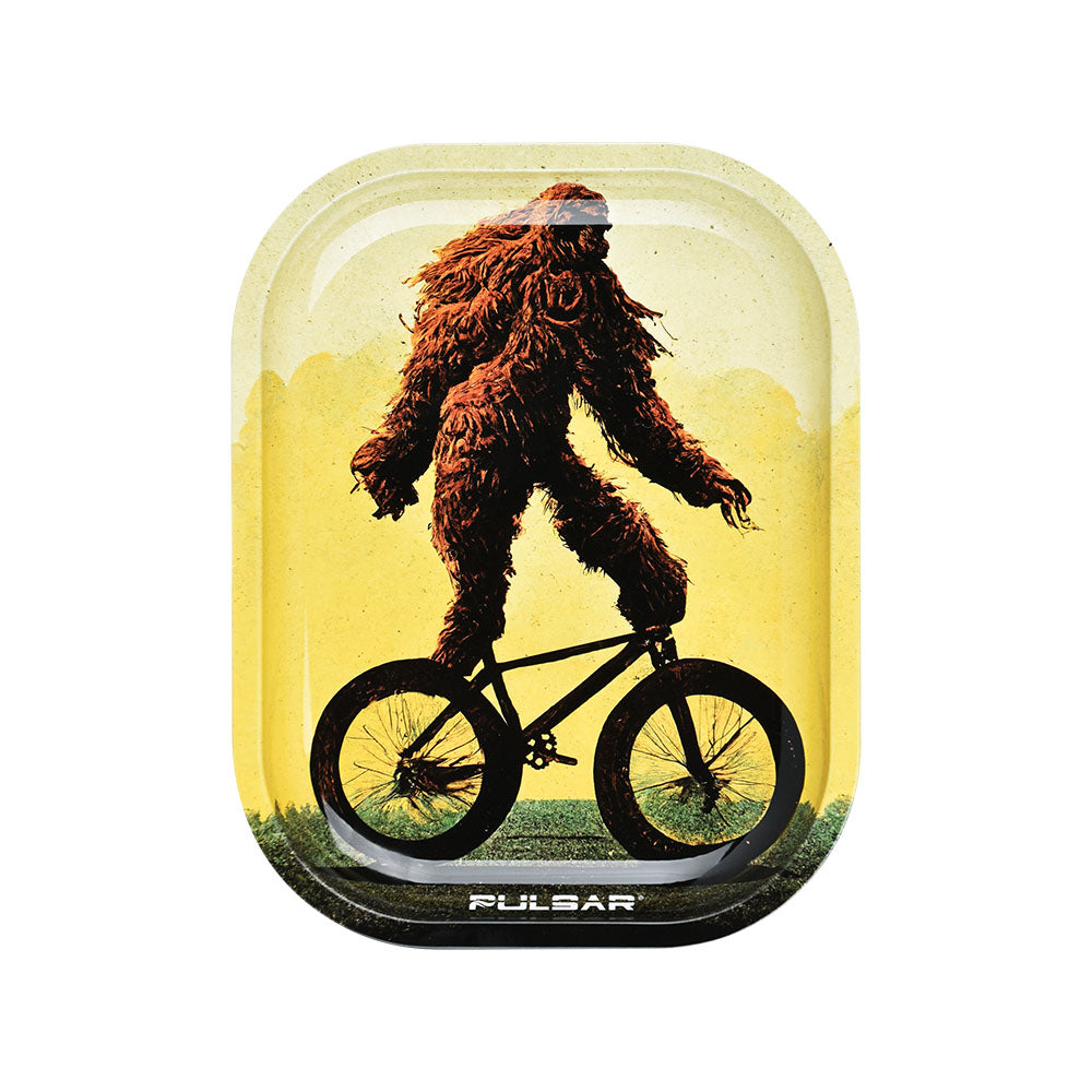 Pulsar Mini Metal Rolling Tray - Bigfoot Stole My Bike / 7"x5.5"