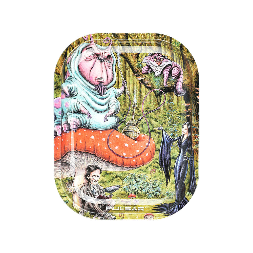 Pulsar Mini Metal Rolling Tray - Malice in Wonderland / 7"x5.5"