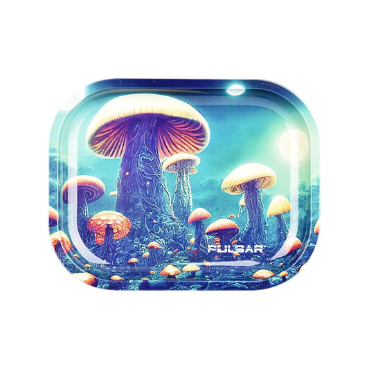 Pulsar Mini Metal Rolling Tray - Planet Fungi / 7"x5.5"