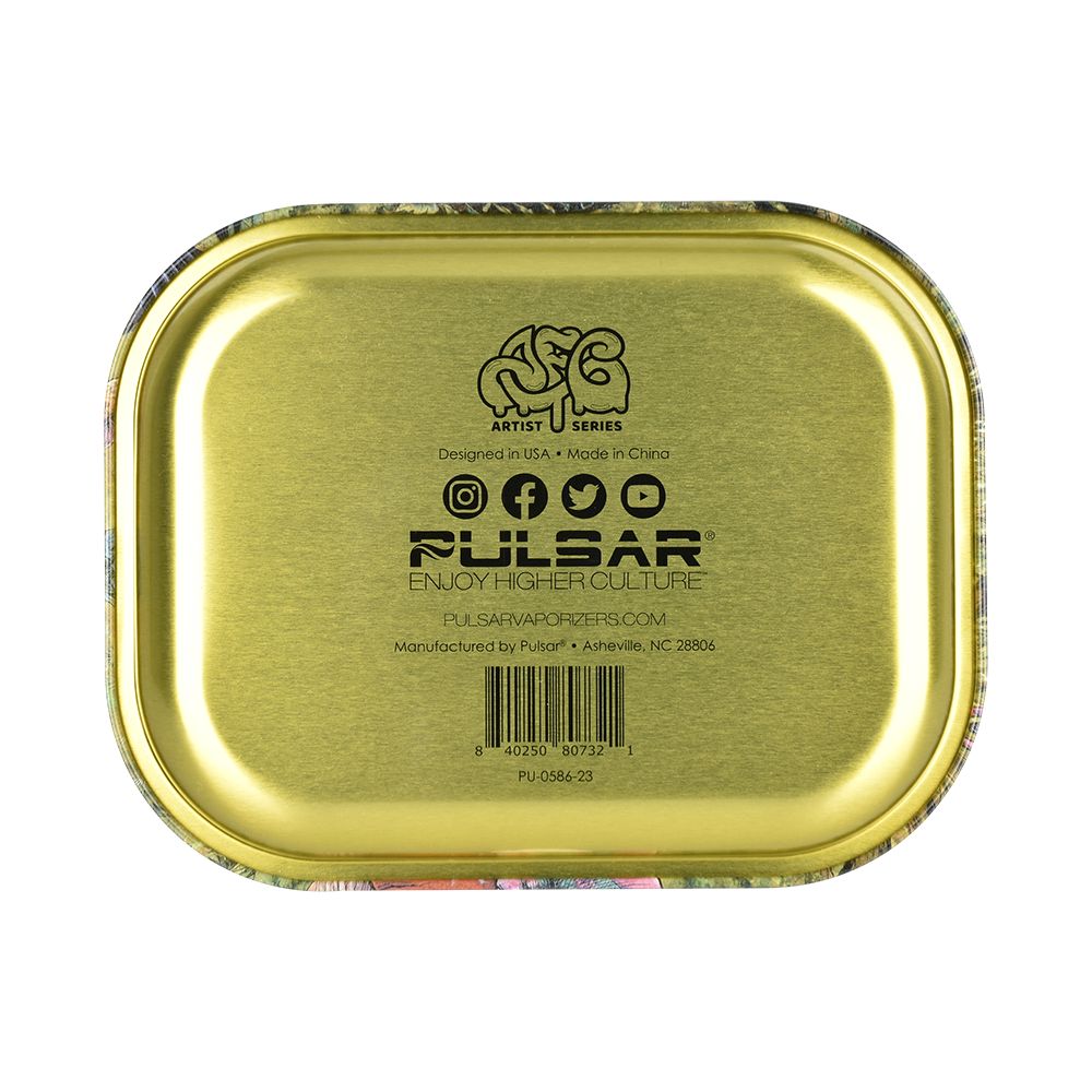 Pulsar Mini Metal Rolling Tray - DopeBot / 7"x5.5"