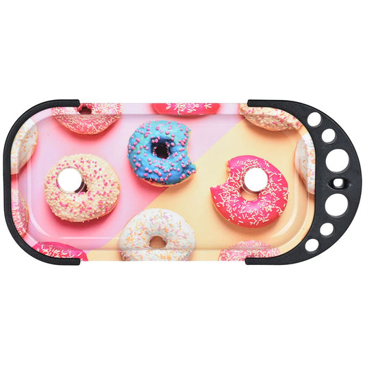 Elevated Metal Rolling Tray & Cone Loader Kit - Donut / 9.25"x 4.2"