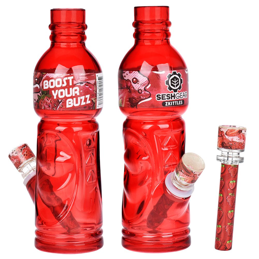 SeshGear Terpade Beverage Bottle Glass Water Pipe | 9.5" | 14mm F