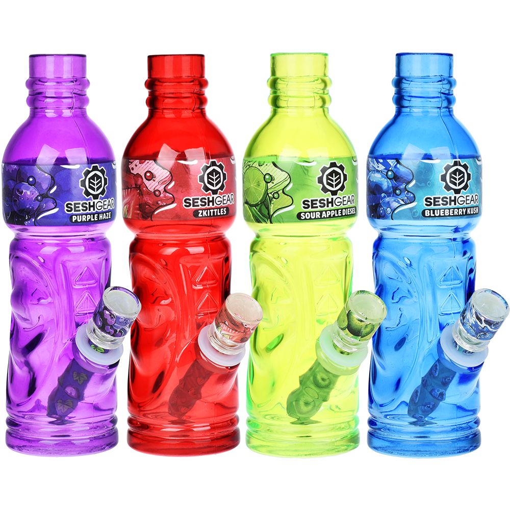 SeshGear Terpade Beverage Bottle Glass Water Pipe | 9.5" | 14mm F
