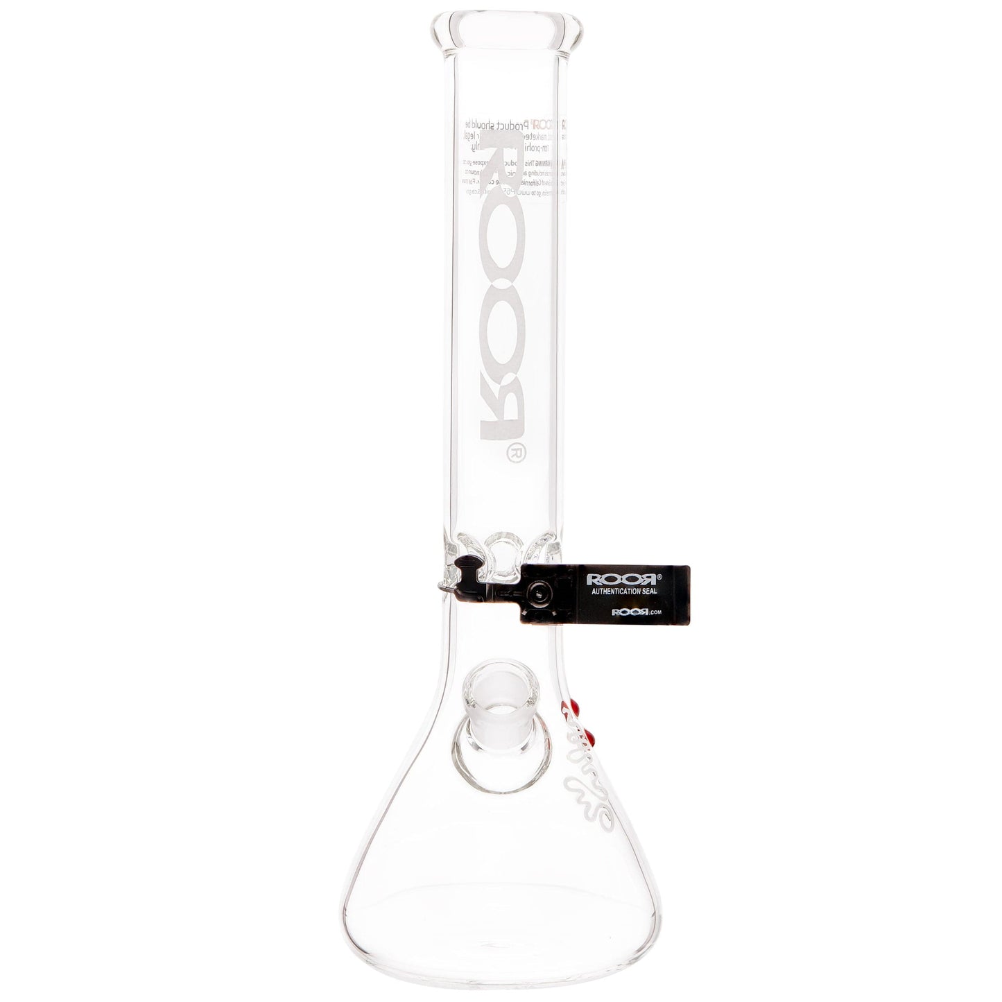 RooR Classic 14" Beaker Bong Smoking Waterpipe - White Logo