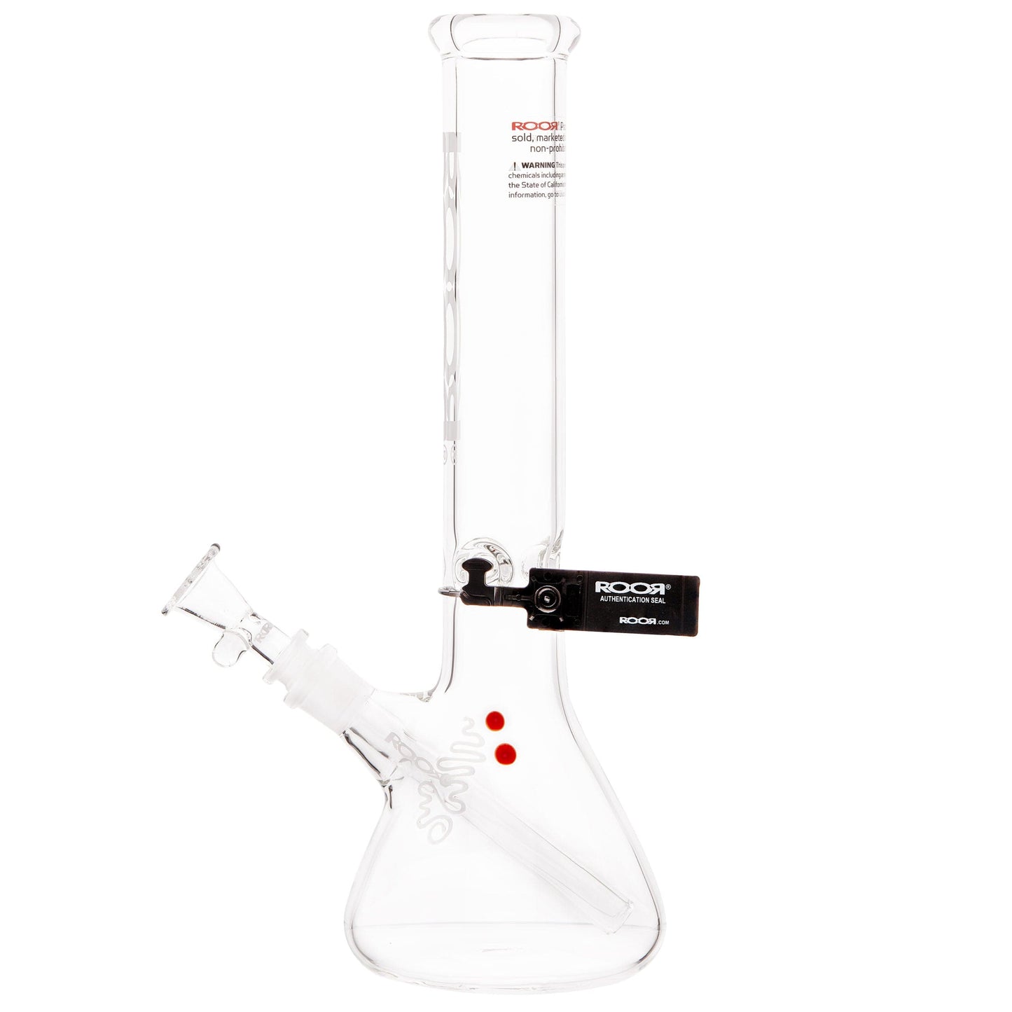 RooR Classic 14" Beaker Bong Smoking Waterpipe - White Logo