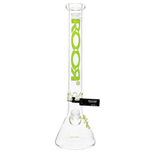 RooR Beaker 18" Waterpipe - Neon Green Logo