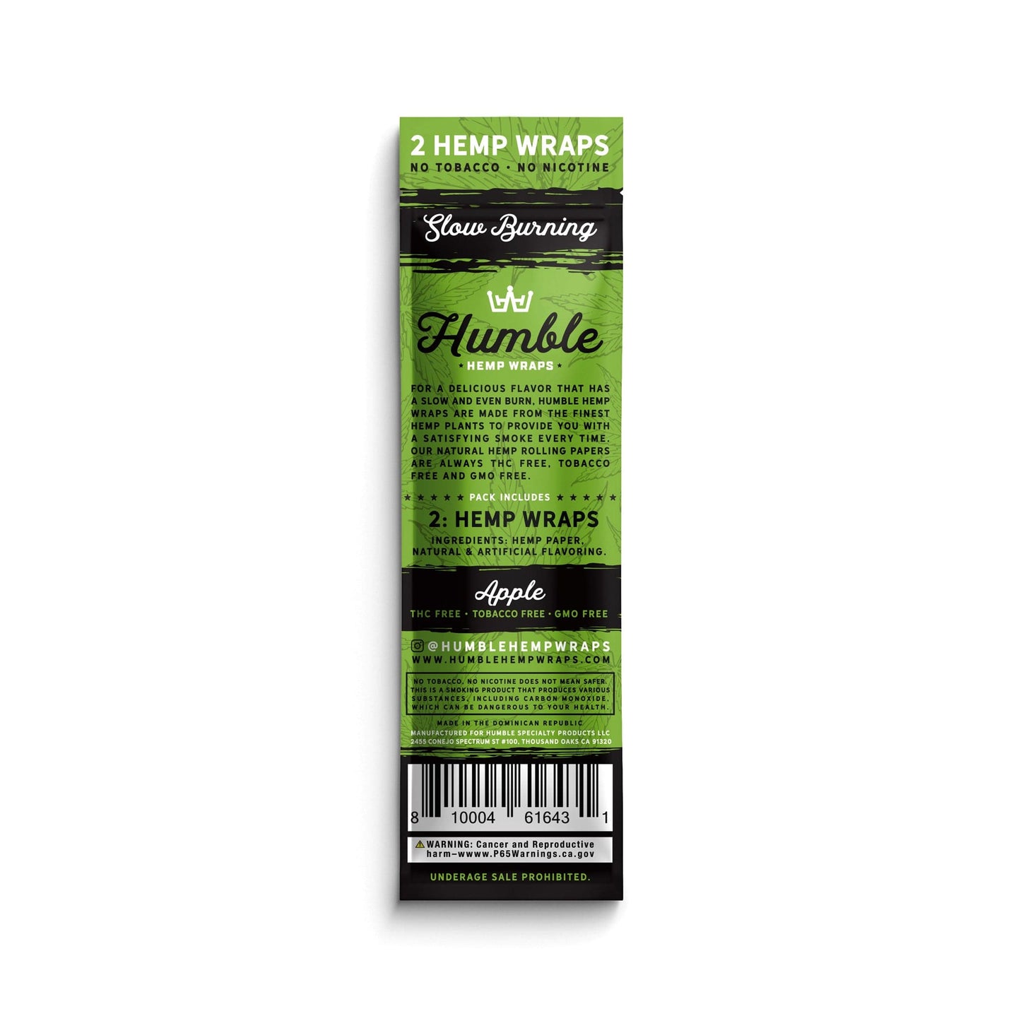 Humble Hemp Wraps - Apple - 25 Pack