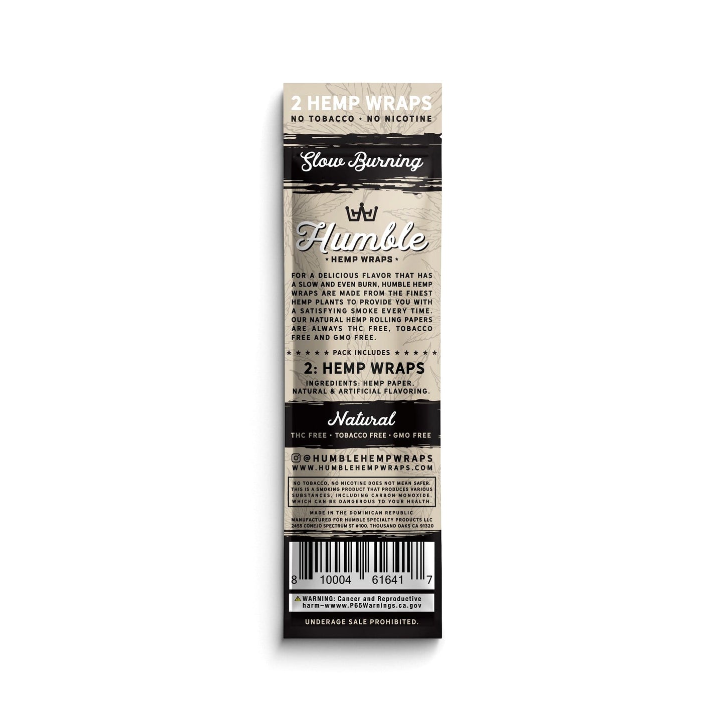 Humble Hemp Wraps - Natural - 25 Pack