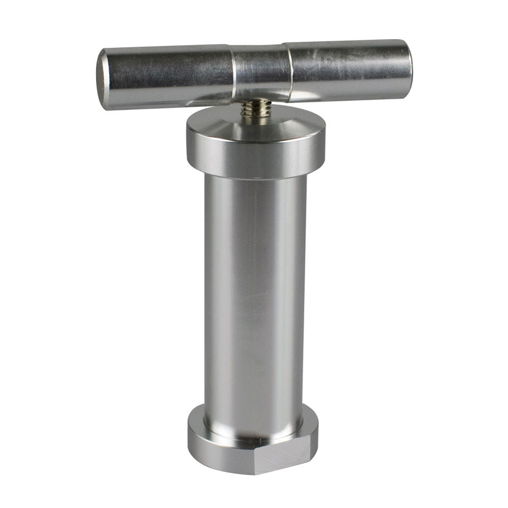 The High Culture T-Style Aluminum Pollen Press - 5.5" - Silver
