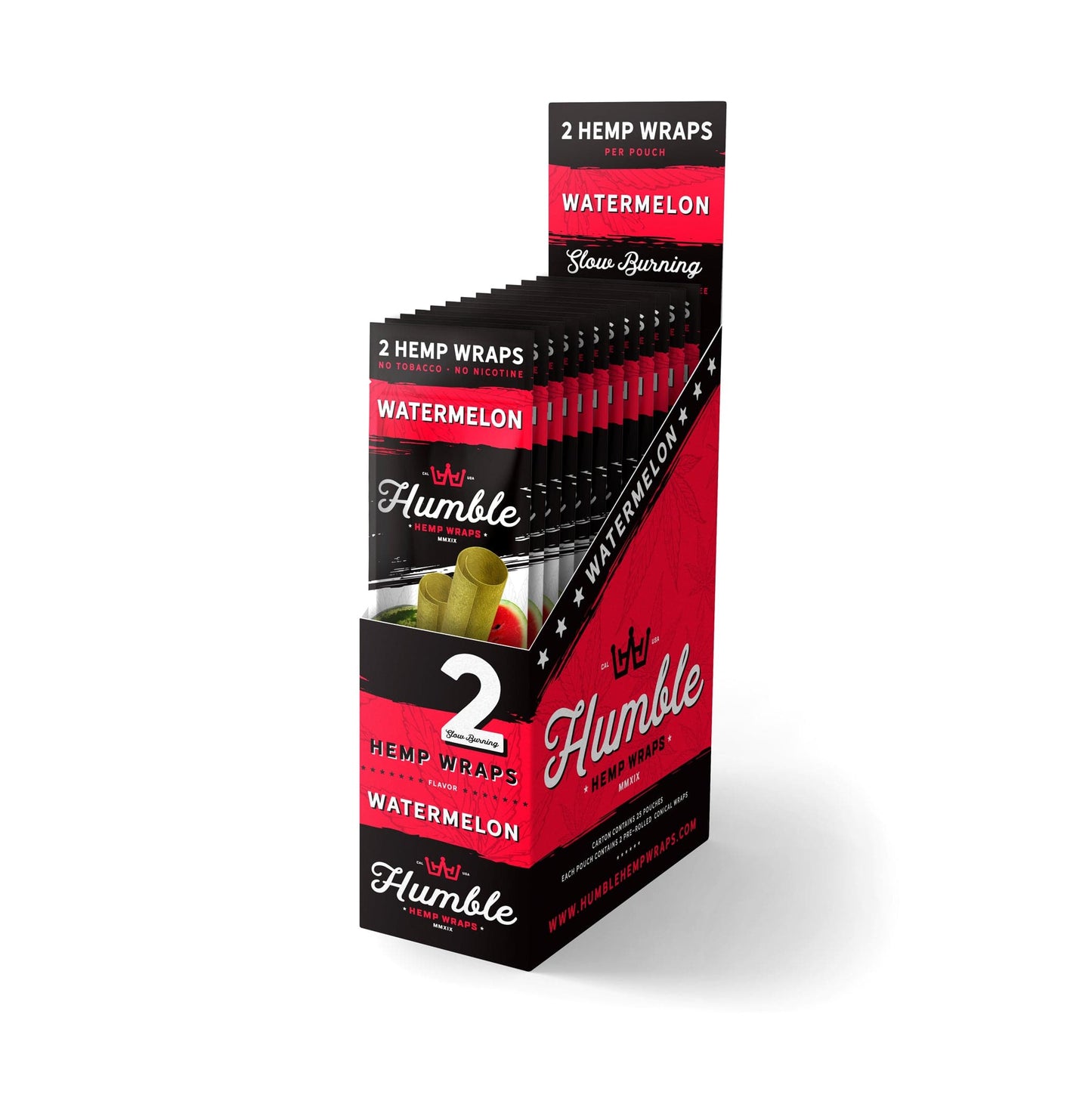 Humble Hemp Wraps - Watermelon - 25 Pack