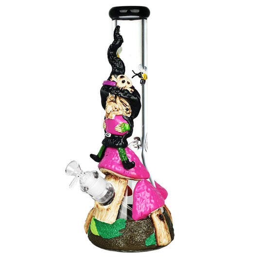 The High Culture Witches 3D Painted Beaker Water Pipe Bong - 14" / 14mm F