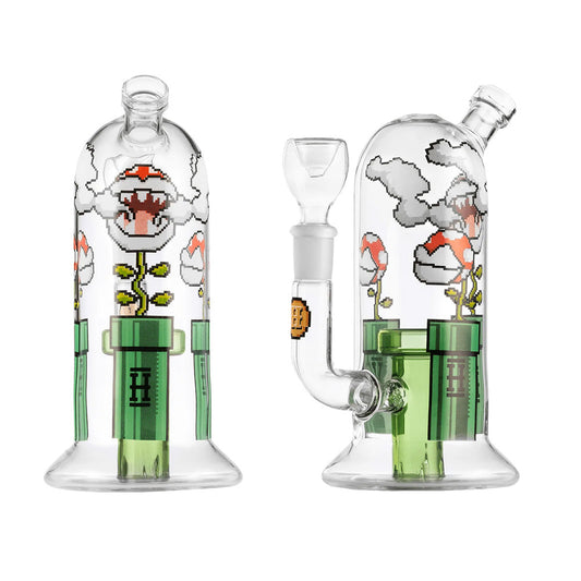 Hemper Gaming Flower Glass Water Pipe Bong | 14mm F